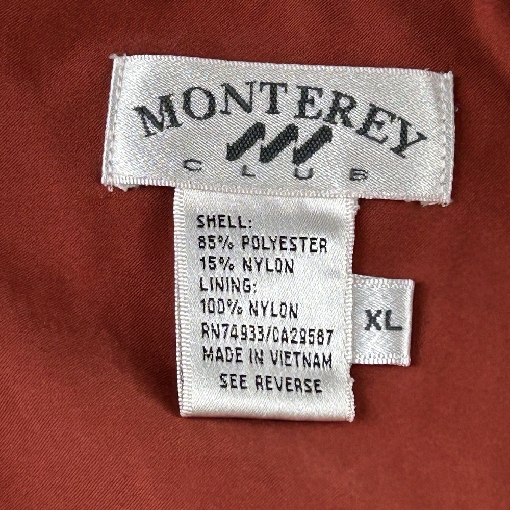 Monterey Club Golf Vest XL Rust Orange The Legends Parris Island V-Neck Vest - Picture 6 of 10